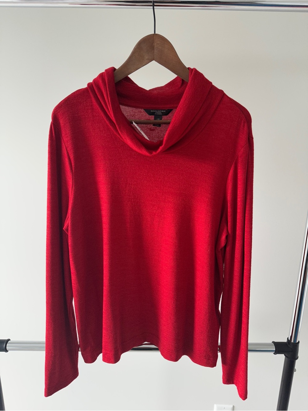 Women's Red Cowl Neck Sweater - Banana Republic